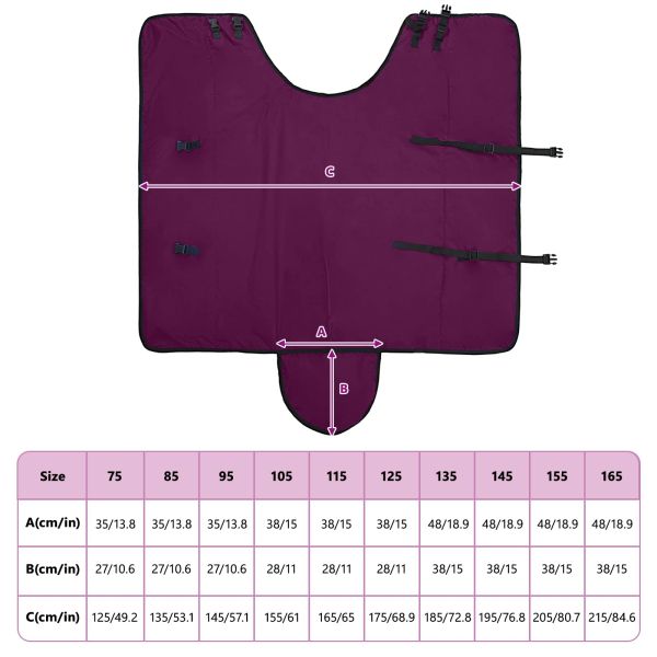 Конско одеяло Тъмен зелен и черен 75 cm Полиестер