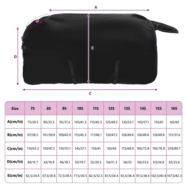 Конско одеяло Тъмен зелен и черен 125 cm Полиестер