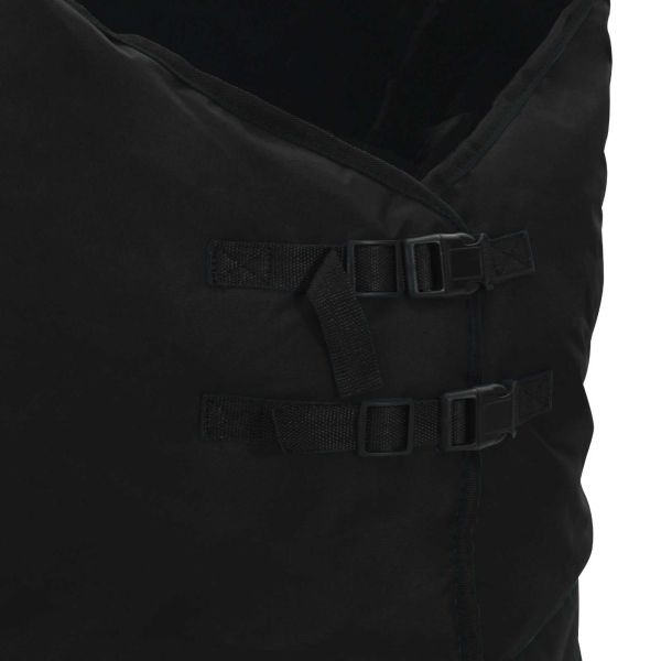 Конско одеяло Тъмен зелен и черен 145 cm Полиестер