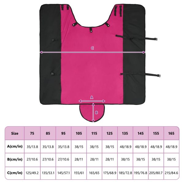 Конско одеяло Розово и черно 155 cm Полиестер