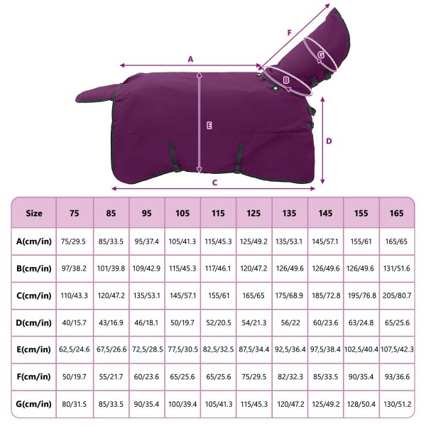 Конско одеяло Тъмен зелен и черен 75 cm Полиестер