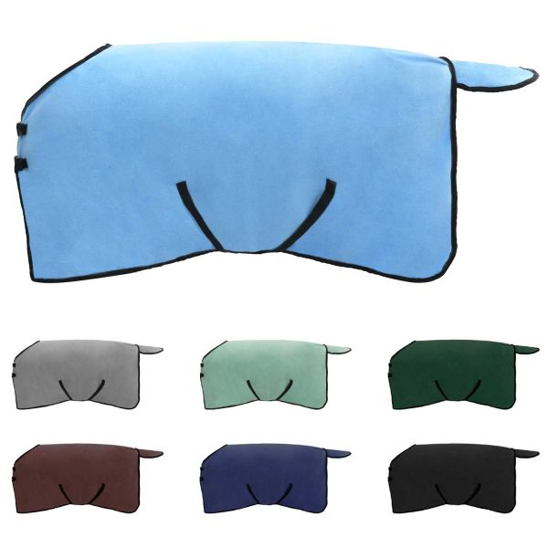 Конско одеяло Пълно аквамариново Полиестер