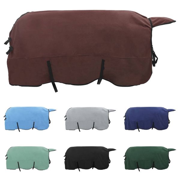 Конско одеяло Пълно тъмно кафяво Полиестер