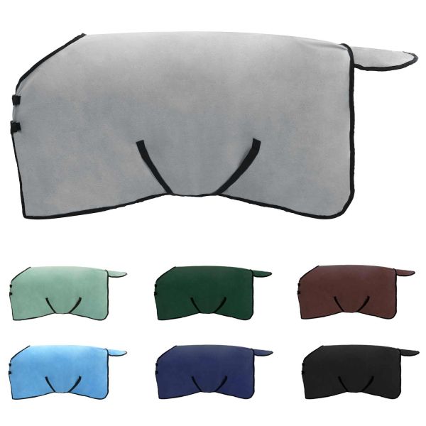 Конско одеяло Пълно светло сиво и розово Полиестер