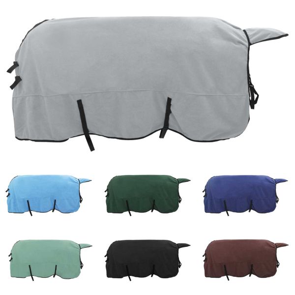 Конско одеяло Пълно светло сиво и розово Полиестер