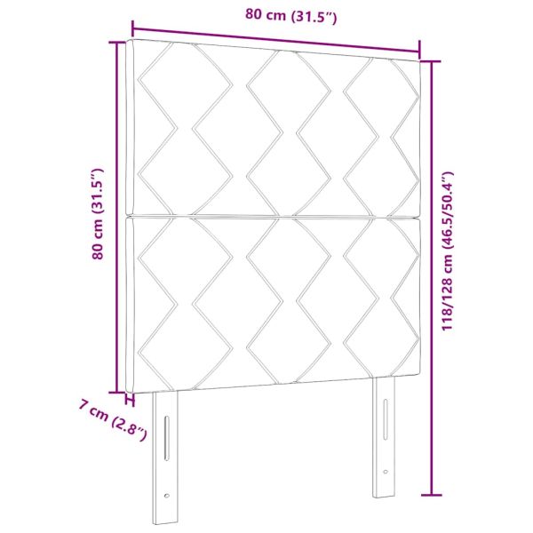 Облегалка за глава с таблото Таупе 80 cm текстил