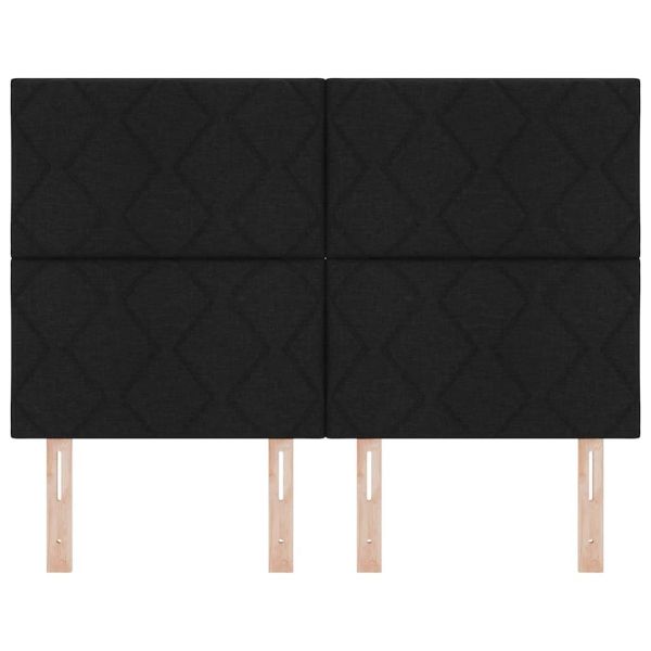 Облегалка за глава Черно 160 cm текстил