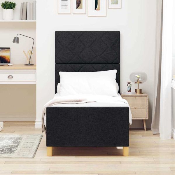 Рамка за легло с таблото Черно 80 x 200 cm текстил