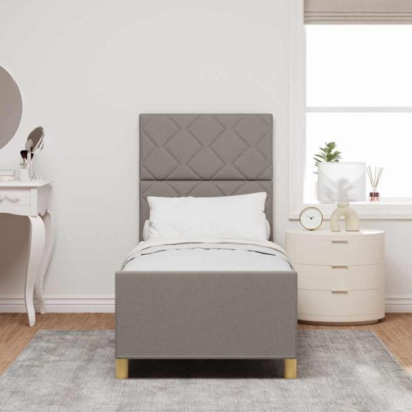 Рамка за легло с таблото Таупе 80 x 200 cm текстил