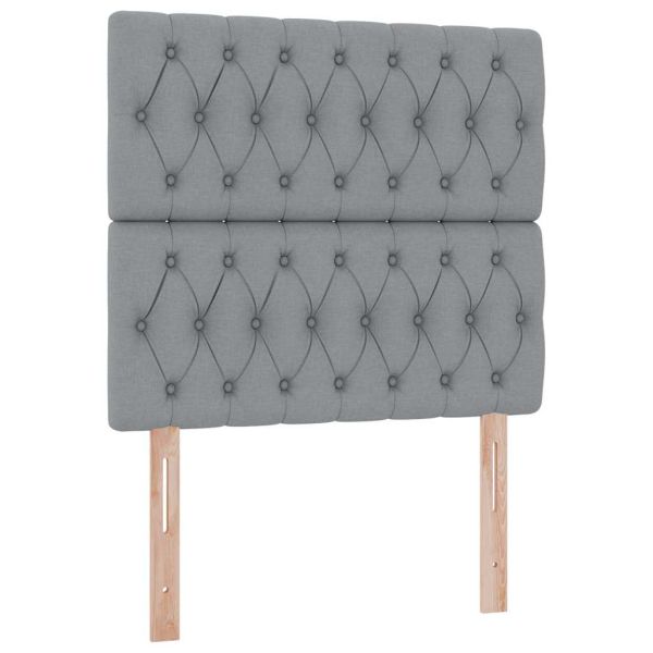 Легло с място за съхранение и матрак Светлосиво 100 x 200 cm