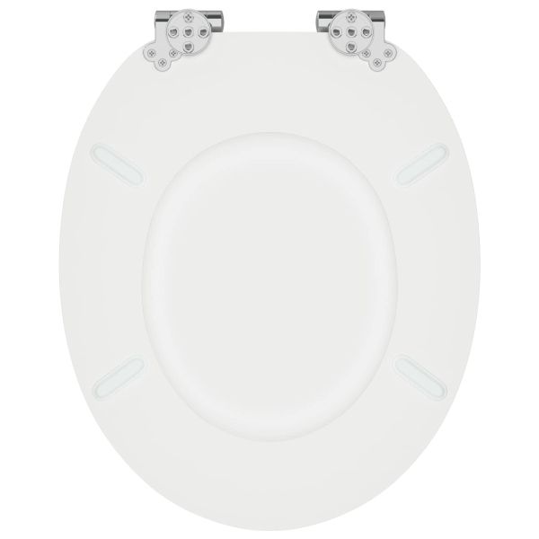 Мека затваряща се тоалетна седалка 2 pcs Бял 44 x 38 см ПДЧ