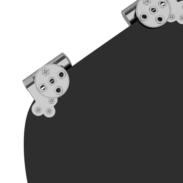 Мека затваряща се тоалетна седалка 2 pcs Черен 44 x 38 см ПДЧ