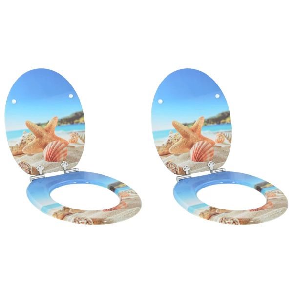 Мека затваряща се тоалетна седалка 2 pcs Морска миданка ПДЧ