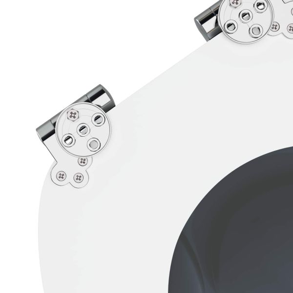 Мека затваряща се тоалетна седалка 2 pcs Сив 44 x 38 см ПДЧ