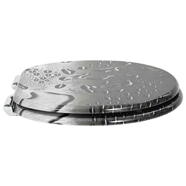 Мека затваряща се тоалетна седалка 2 pcs Сив 44 x 38 см ПДЧ