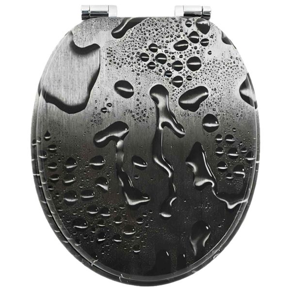 Мека затваряща се тоалетна седалка 2 pcs Сив 44 x 38 см ПДЧ