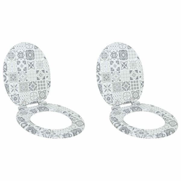 Мека затваряща се тоалетна седалка 2 pcs 44 x 38 см ПДЧ