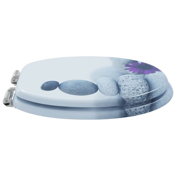 Мека затваряща се тоалетна седалка 2 pcs Сив 44 x 38 см ПДЧ