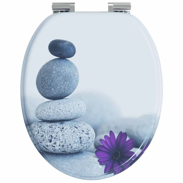 Мека затваряща се тоалетна седалка 2 pcs Сив 44 x 38 см ПДЧ