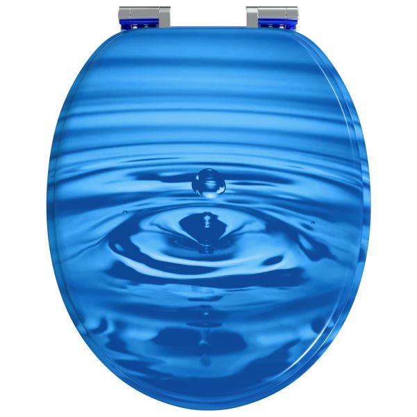 Мека затваряща се тоалетна седалка 2 pcs Син капсула 44 x 38 см