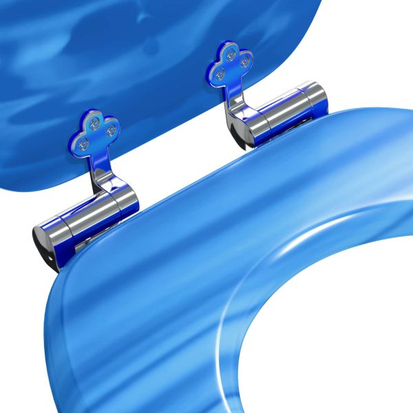 Мека затваряща се тоалетна седалка 2 pcs Син капсула 44 x 38 см