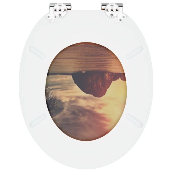 Мека затваряща се тоалетна седалка 2 pcs Оранжево 44 x 38 см