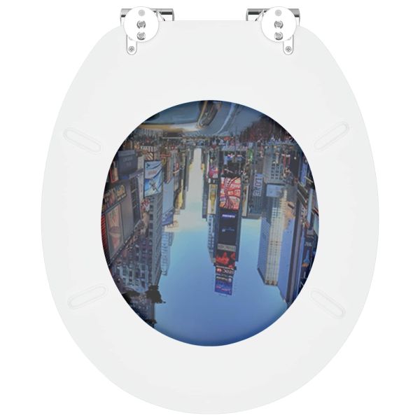 Мека затваряща се тоалетна седалка 2 pcs Сив 44 x 38 см ПДЧ