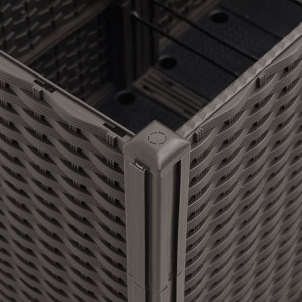 Градински сандък с пергола, кафяв, 160x160x140 см, PP