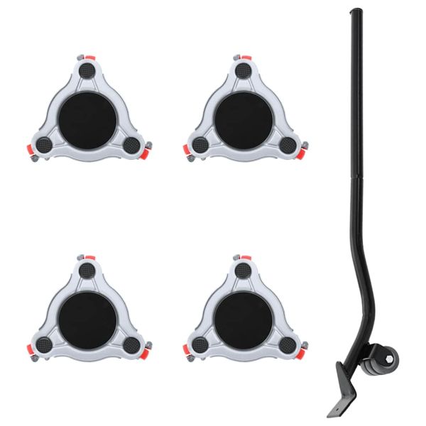 Мебелни колелца 4 бр. с повдигач 14,5x13,5x4 см стомана 400 кг