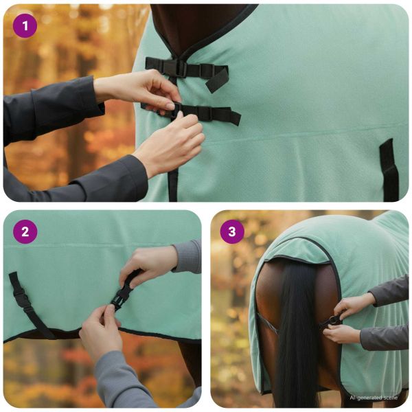 Конско одеяло Специално зелено Полиестер