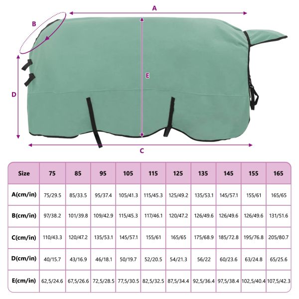 Конско одеяло Специално зелено Полиестер