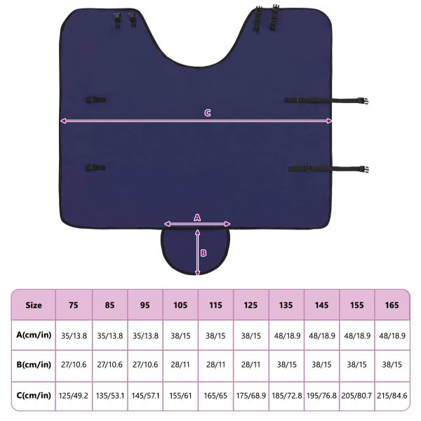 Конско одеяло Морски син Полиестер