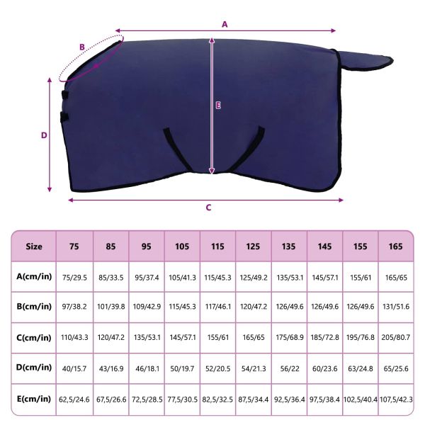 Конско одеяло Морски син Полиестер