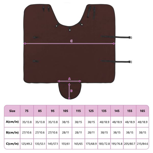 Конско одеяло Пълно тъмно кафяво Полиестер