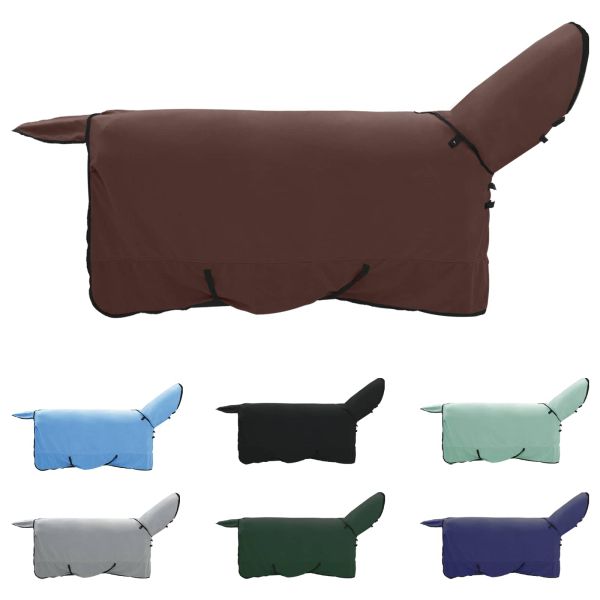 Конско одеяло Пълно тъмно кафяво 145 cm Полиестер