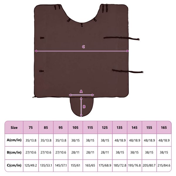 Конско одеяло Пълно тъмно кафяво 145 cm Полиестер