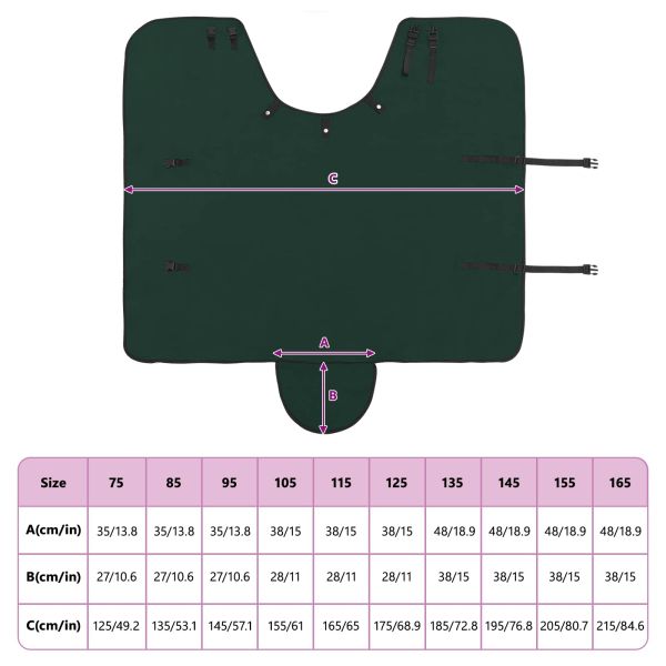 Конско одеяло Пълно тъмно зелено Полиестер