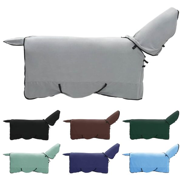 Конско одеяло Пълно светло сиво и розово Полиестер