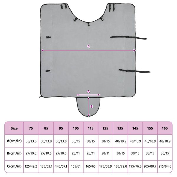 Конско одеяло Пълно светло сиво и розово Полиестер