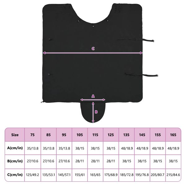 Конско одеяло Черно Полиестер