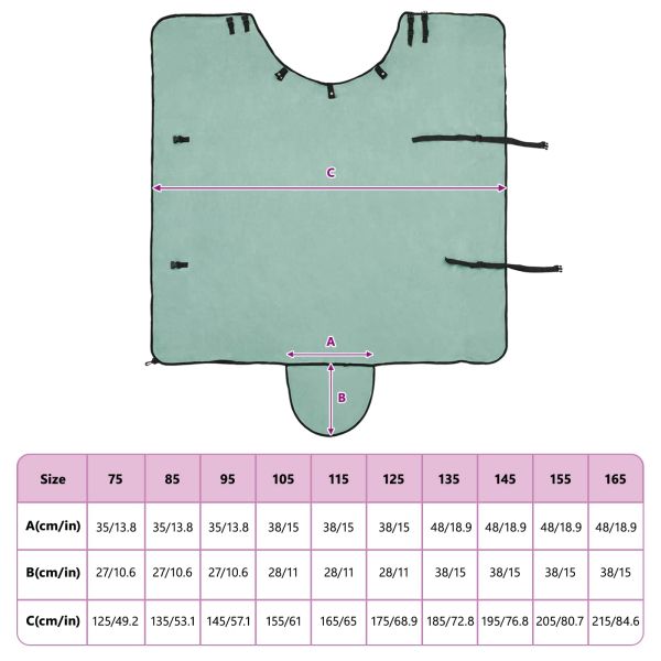 Конско одеяло Специално зелено Полиестер