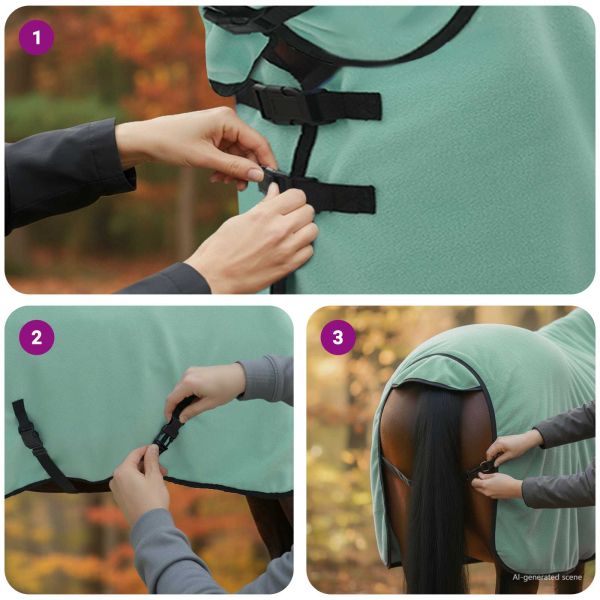 Конско одеяло Специално зелено Полиестер