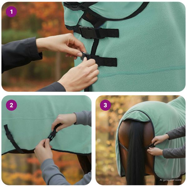 Конско одеяло Специално зелено Полиестер