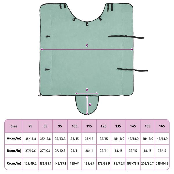 Конско одеяло Специално зелено Полиестер
