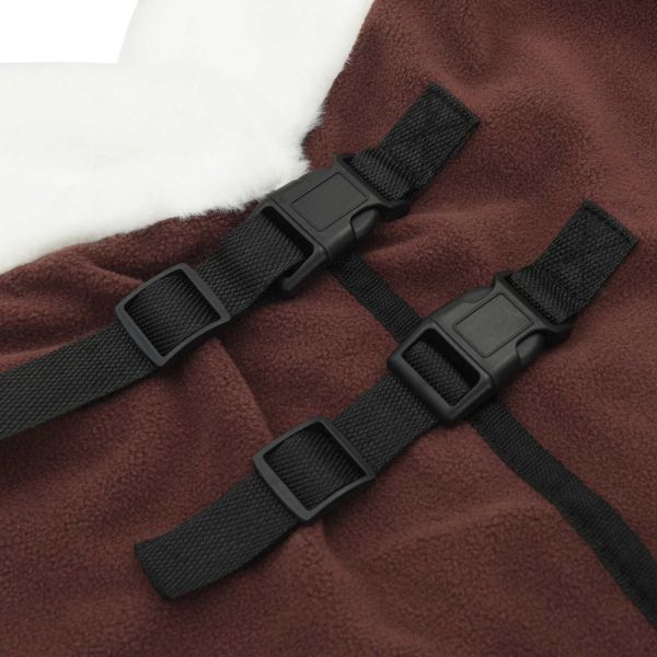 Конско одеяло Пълно тъмно кафяво 115 cm Полар флийс