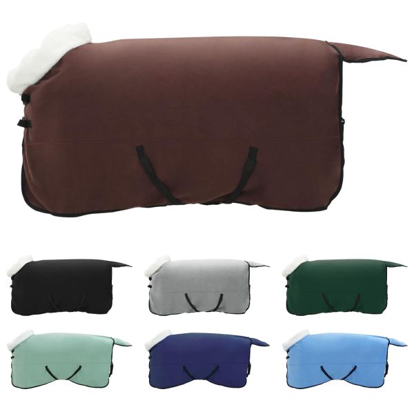 Конско одеяло Пълно тъмно кафяво 125 cm Полар флийс