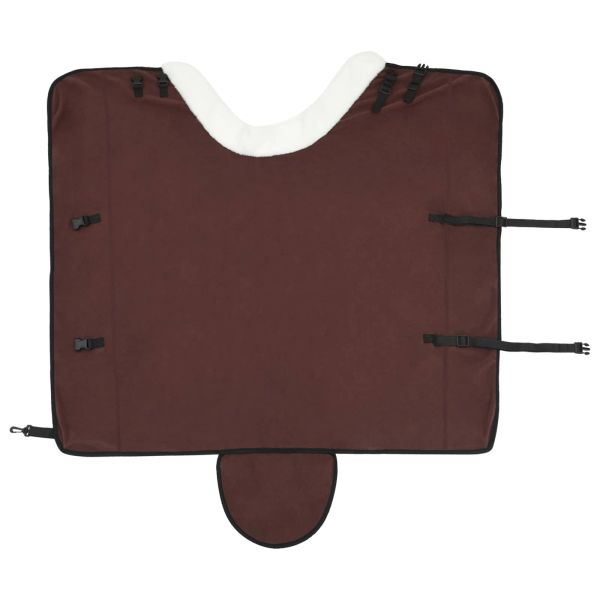 Конско одеяло Пълно тъмно кафяво 125 cm Полар флийс