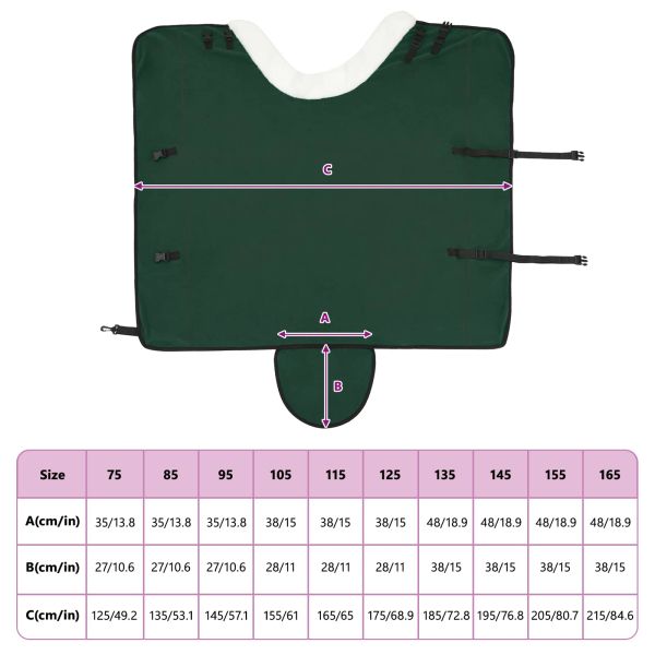 Конско одеяло Пълно тъмно зелено 135 cm Полар флийс