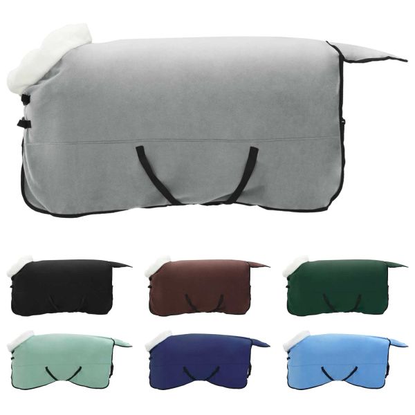 Конско одеяло Пълно тъмно зелено 135 cm Полар флийс