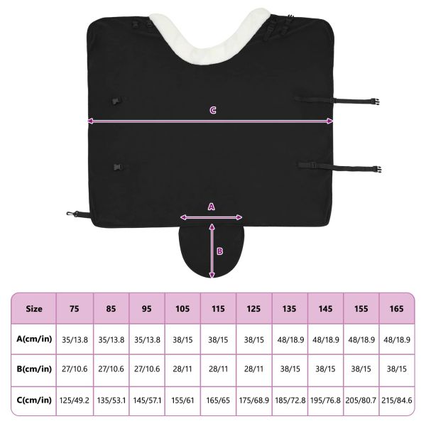 Конско одеяло Черно 115 cm Полар флийс